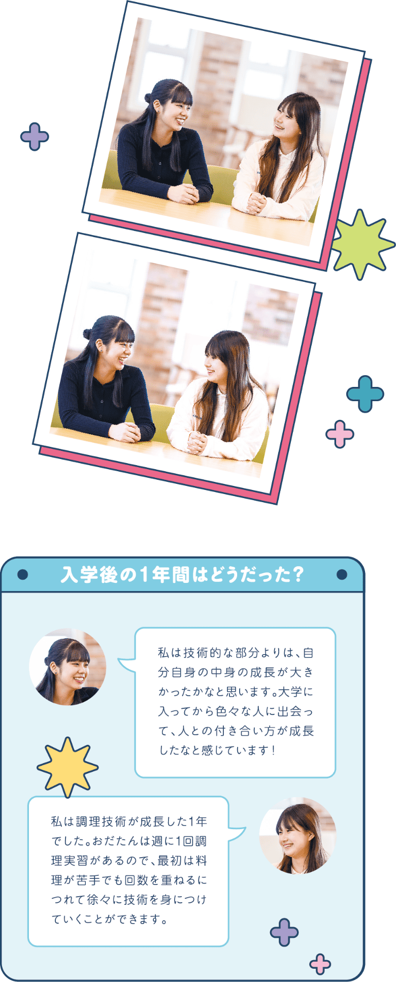 入学後の1年間はどうだった？